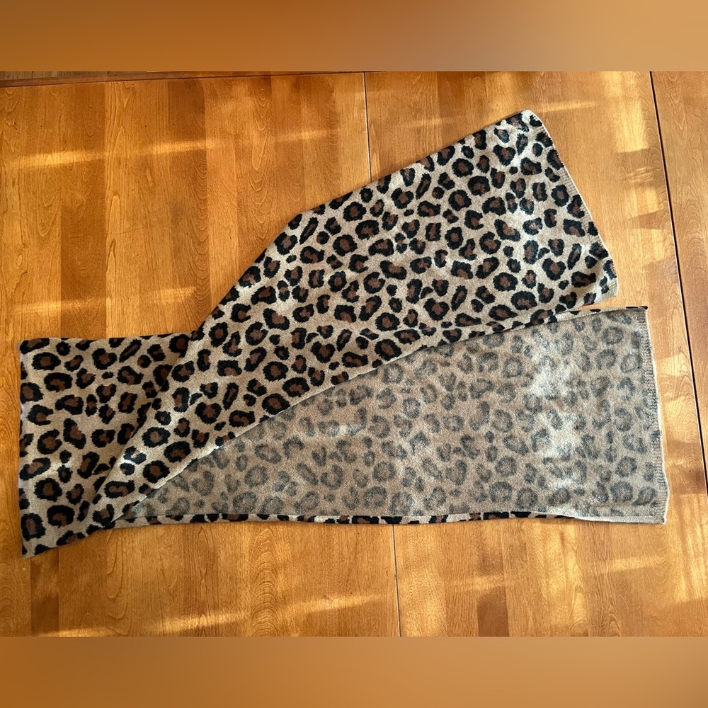 Leopard Print Cashmere Scarf